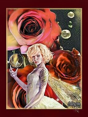 Original Digital Art Print "The Rose Garden Alchemist" By MalloryJane 20"x16"